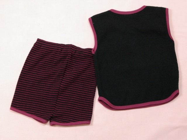 ヘンケルのTシャツスーツ Ｌ黒紫（PG94046）